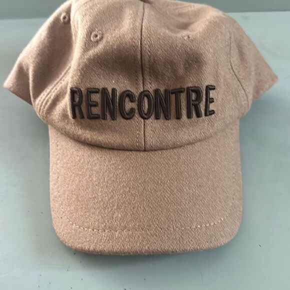 JUUN. J Rencontre Unisex Tan Wool‎ Blend Embroidered Classic Dad's Hat OSFA - Picture 1 of 7